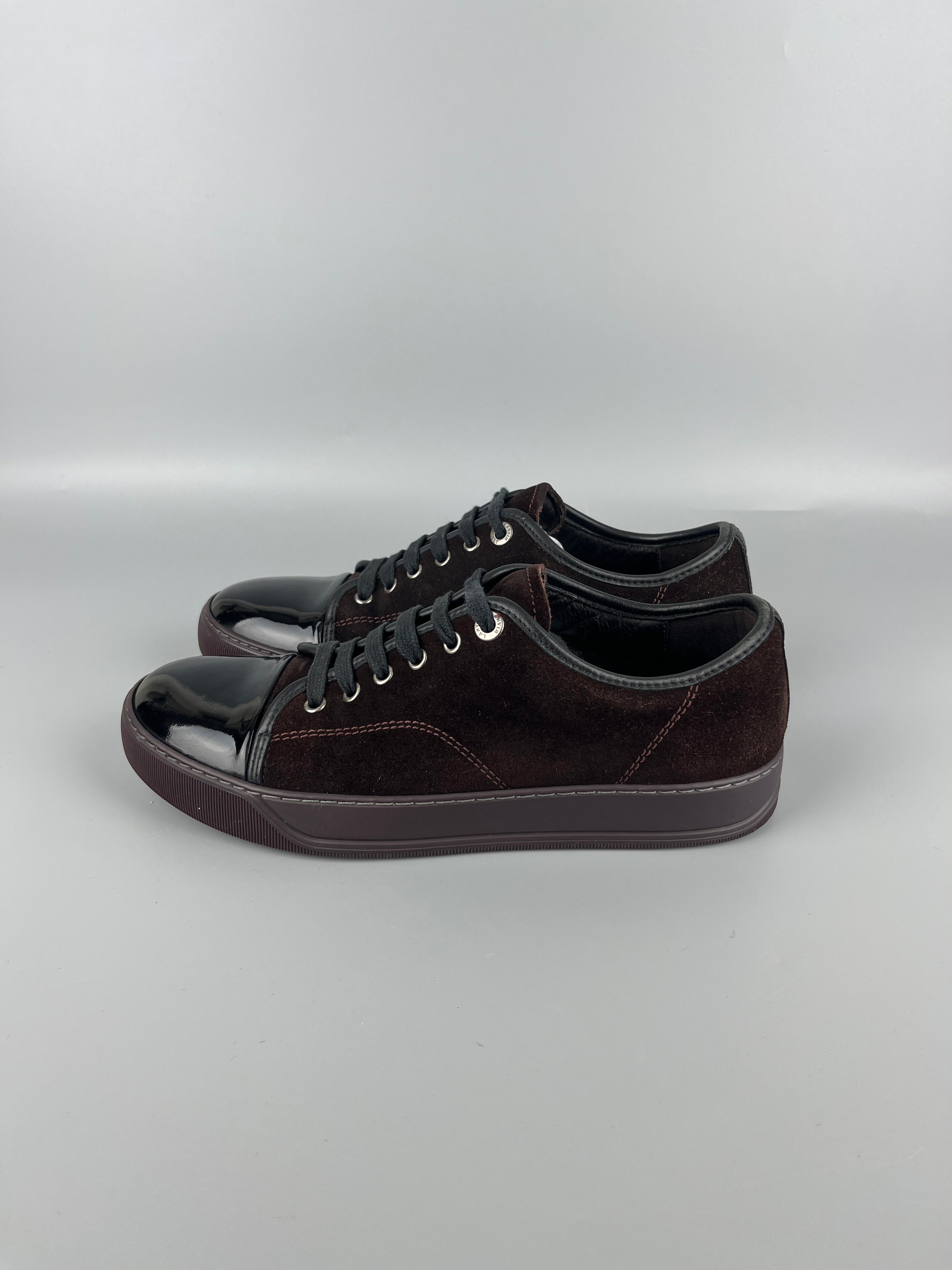 Lanvin Dbb1 Patent Cap Toe Sneaker Burgundy | 41