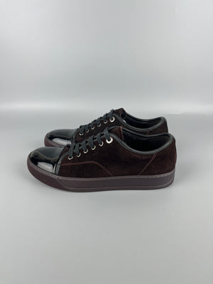Lanvin Dbb1 Patent Cap Toe Sneaker Burgundy | 41