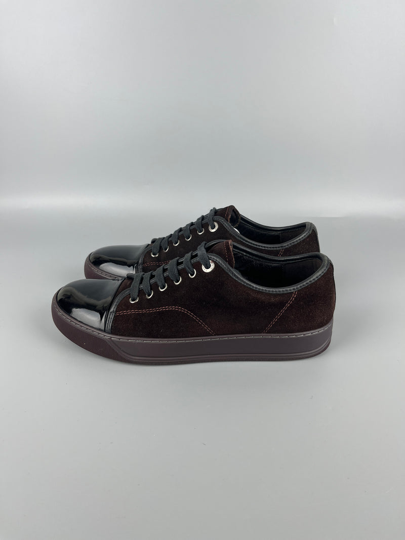 Lanvin Dbb1 Patent Cap Toe Sneaker Burgundy | 41