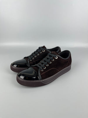 Lanvin Dbb1 Patent Cap Toe Sneaker Burgundy | 41