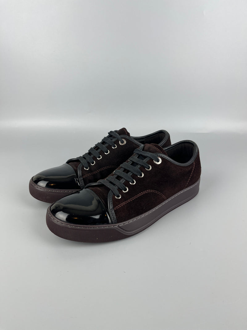 Lanvin Dbb1 Patent Cap Toe Sneaker Burgundy | 41