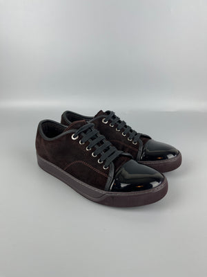 Lanvin Dbb1 Patent Cap Toe Sneaker Burgundy | 41