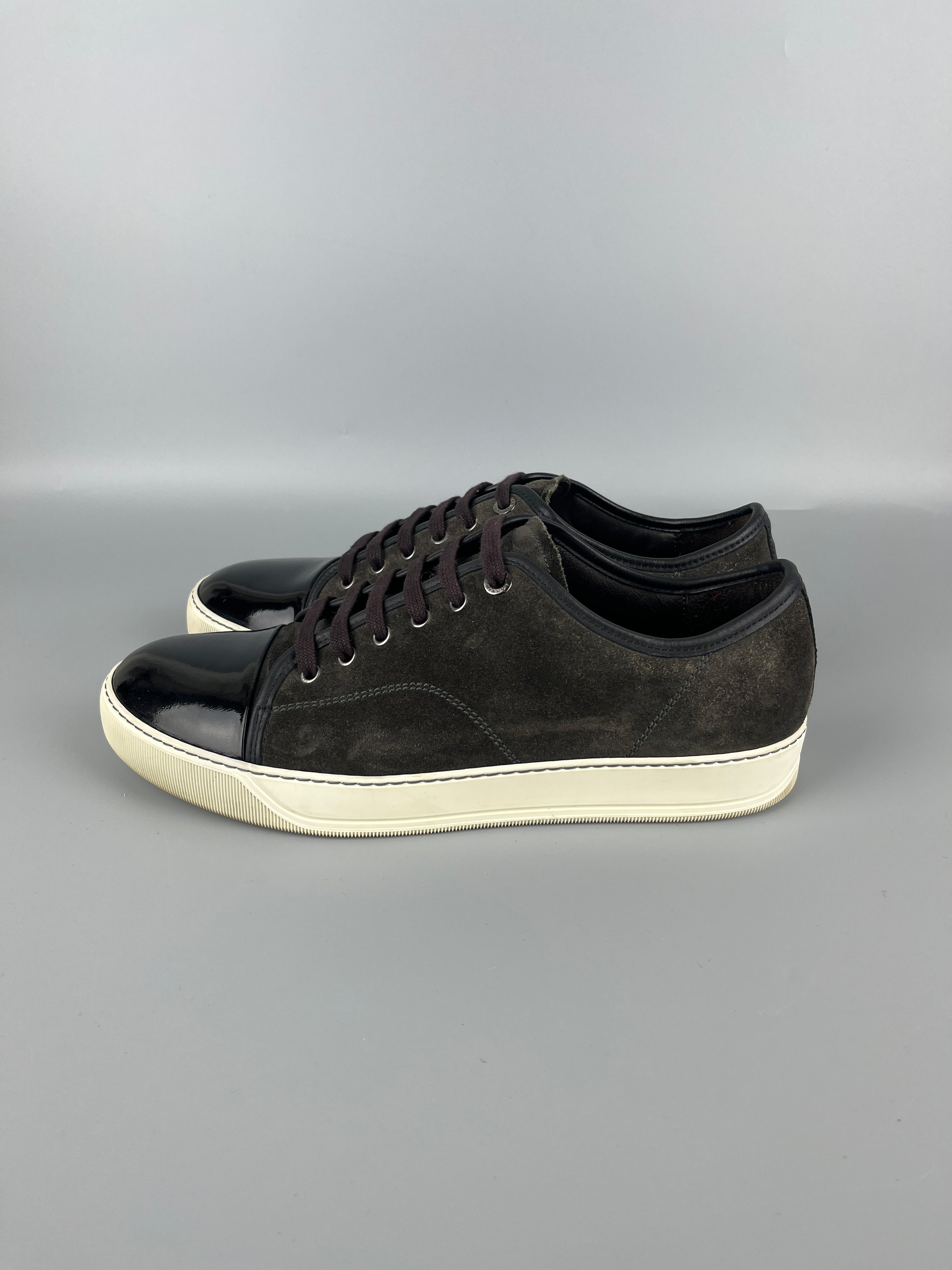 Lanvin Dbb1 Patent Cap Toe Sneaker Brown | 45