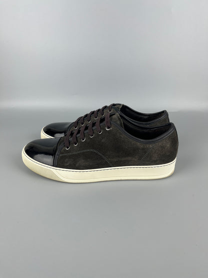 Lanvin Dbb1 Patent Cap Toe Sneaker Brown | 45