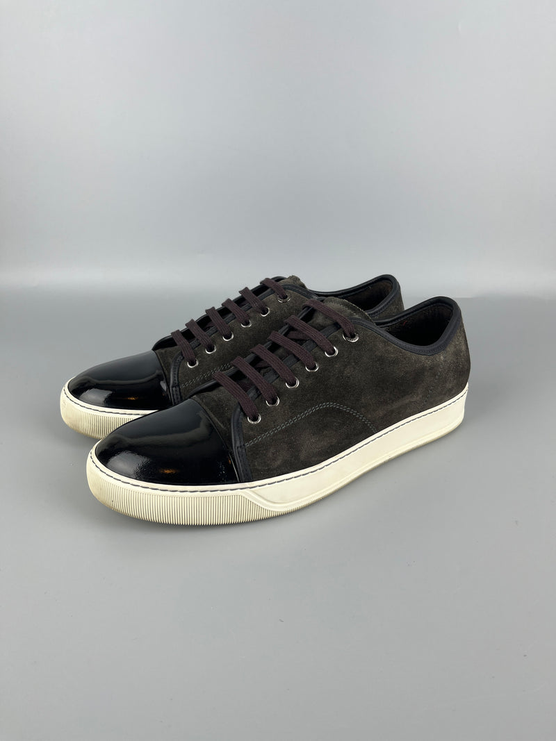 Lanvin Dbb1 Patent Cap Toe Sneaker Brown | 45