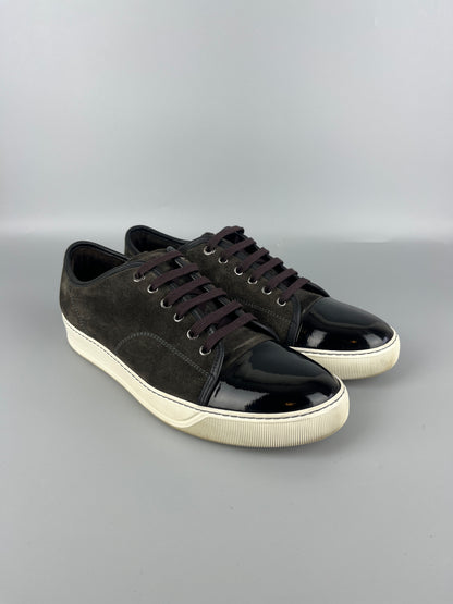 Lanvin Dbb1 Patent Cap Toe Sneaker Brown | 45