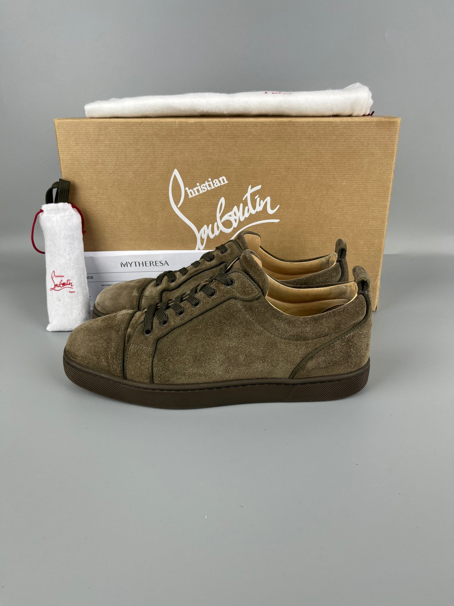 Christian Louboutin Louis Junior Sneaker Olive Green | 41