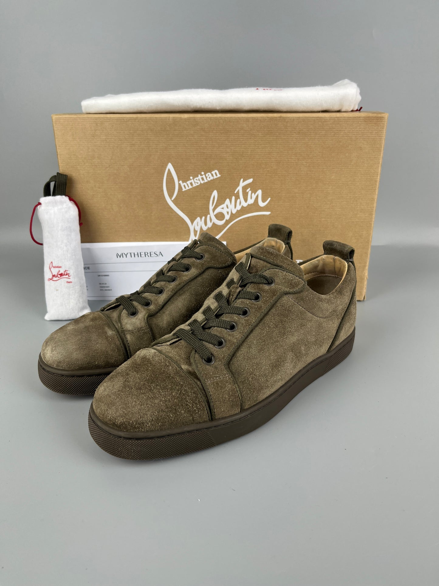 Christian Louboutin Louis Junior Sneaker Olive Green | 41