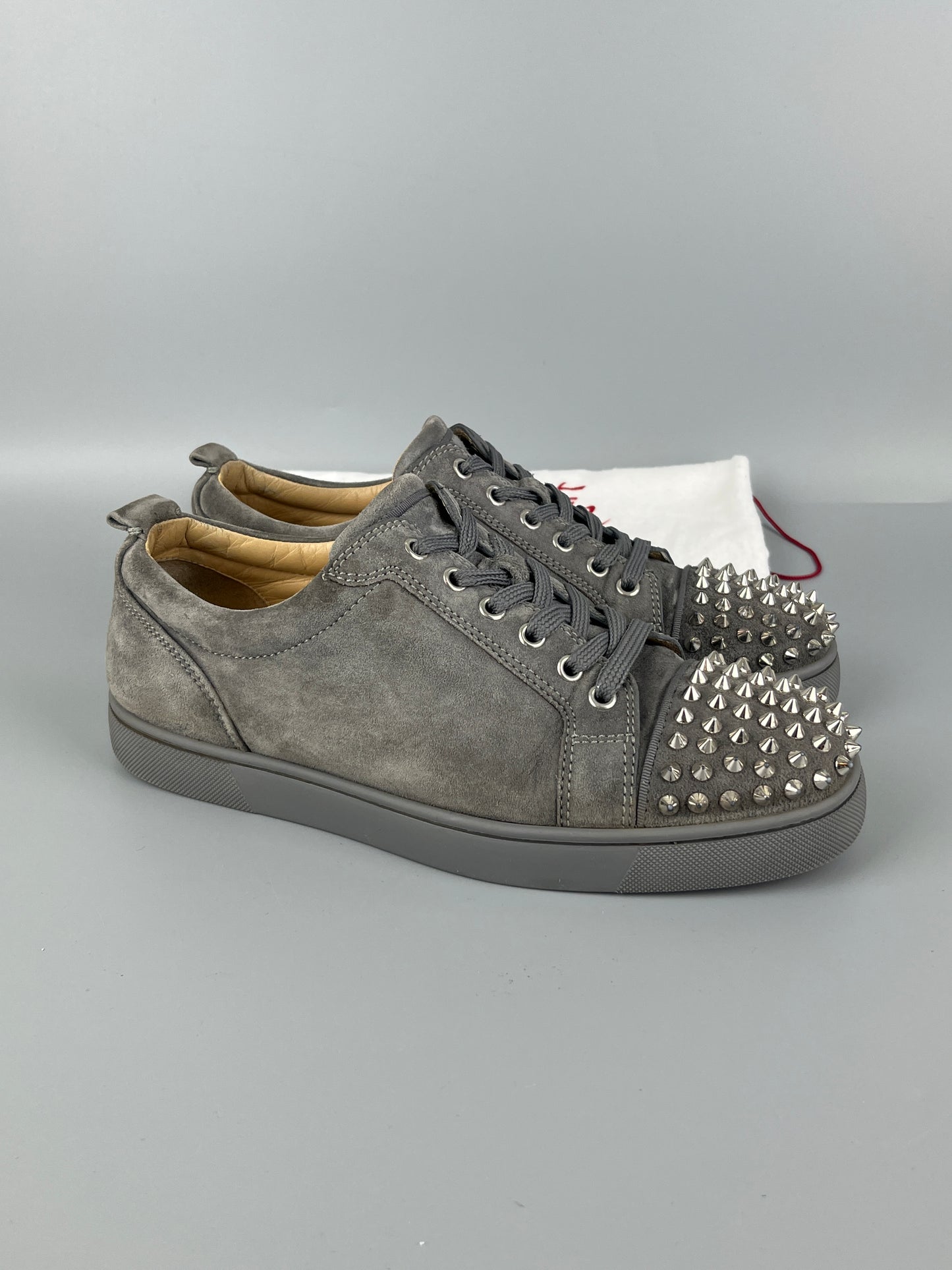 Christian Louboutin Louis Junior Spikes Sneaker Grey | 41