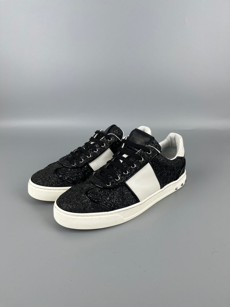 Valentino Flycrew Black Glitter | 38.5