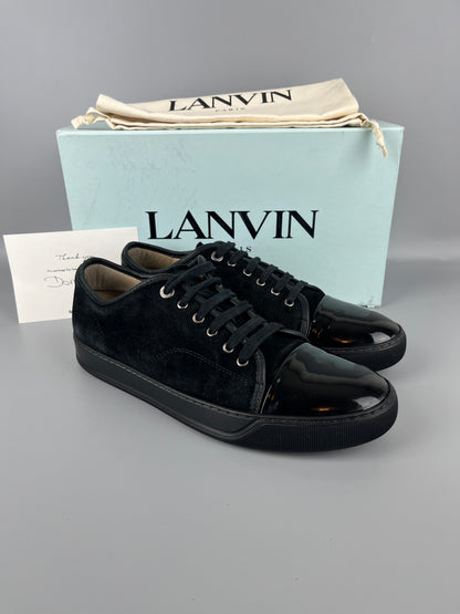 Lanvin Dbb1 Patent Cap Toe Sneaker Black | 45