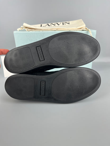 Lanvin Dbb1 Patent Cap Toe Sneaker Black | 45