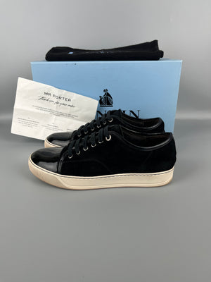 Lanvin Dbb1 Patent Cap Toe Sneaker Black | 41