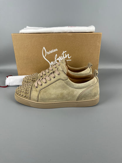Christian Louboutin Louis Junior Spikes Sneaker Beige | 42.5