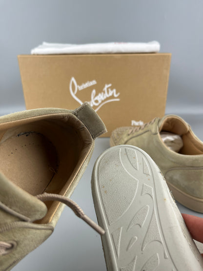 Christian Louboutin Louis Junior Spikes Sneaker Beige | 42.5