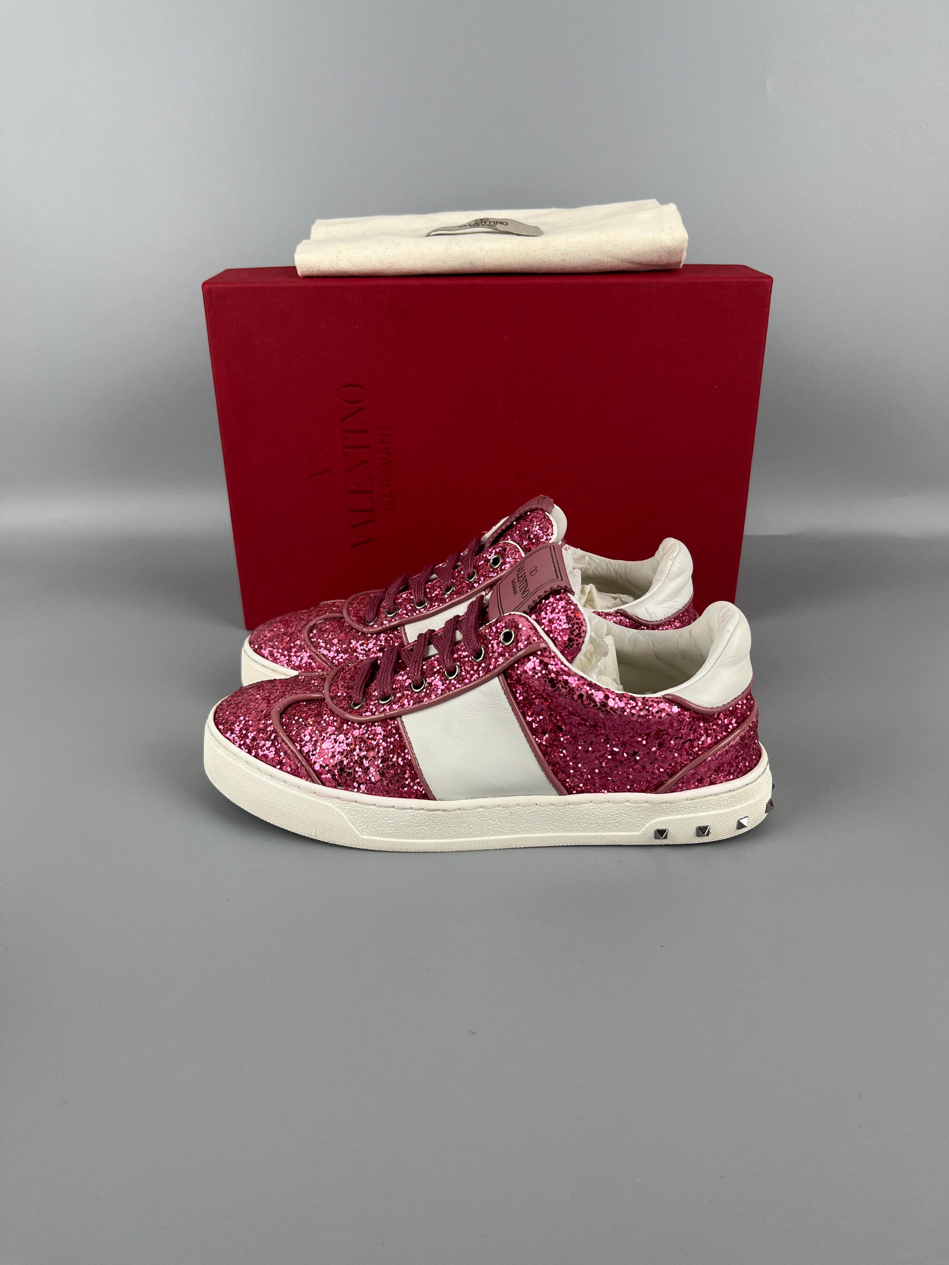 Valentino Flycrew Sneaker Pink Glitter | 35