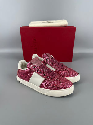 Valentino Flycrew Sneaker Pink Glitter | 35