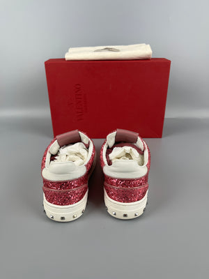 Valentino Flycrew Sneaker Pink Glitter | 35