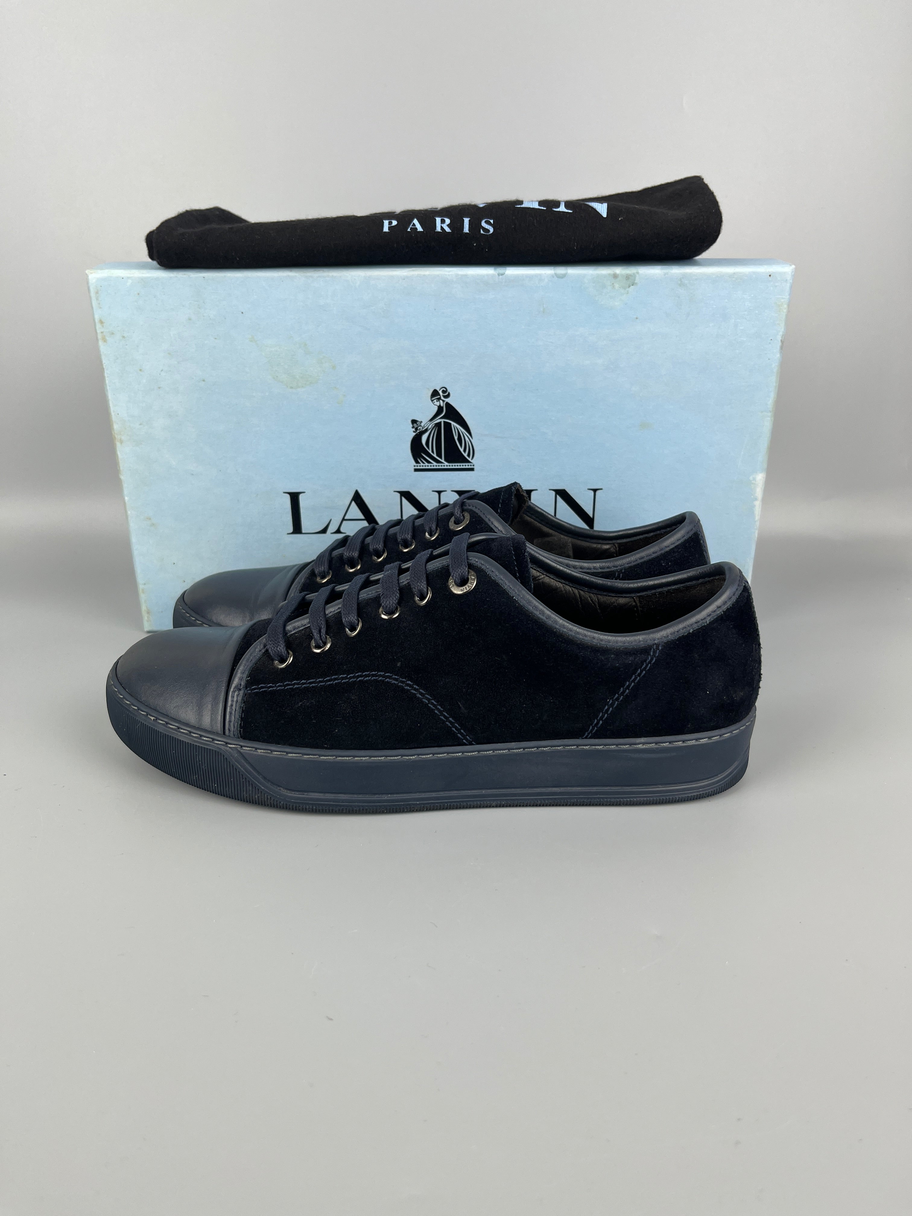 Lanvin Dbb1 Nappa Cap Toe Sneaker Navy | 41