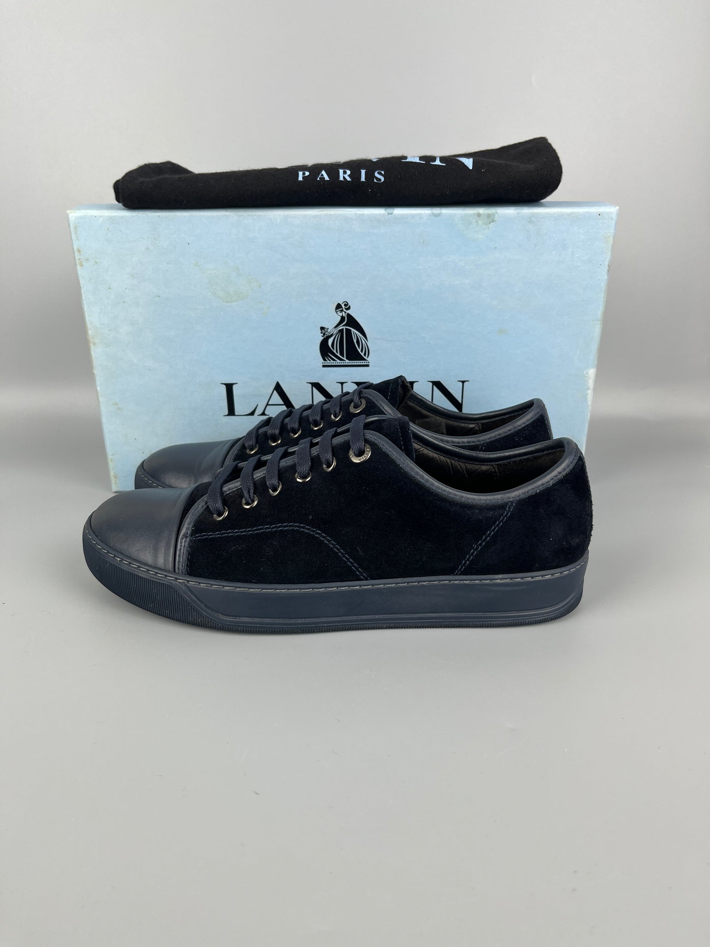 Lanvin Dbb1 Nappa Cap Toe Sneaker Navy | 41