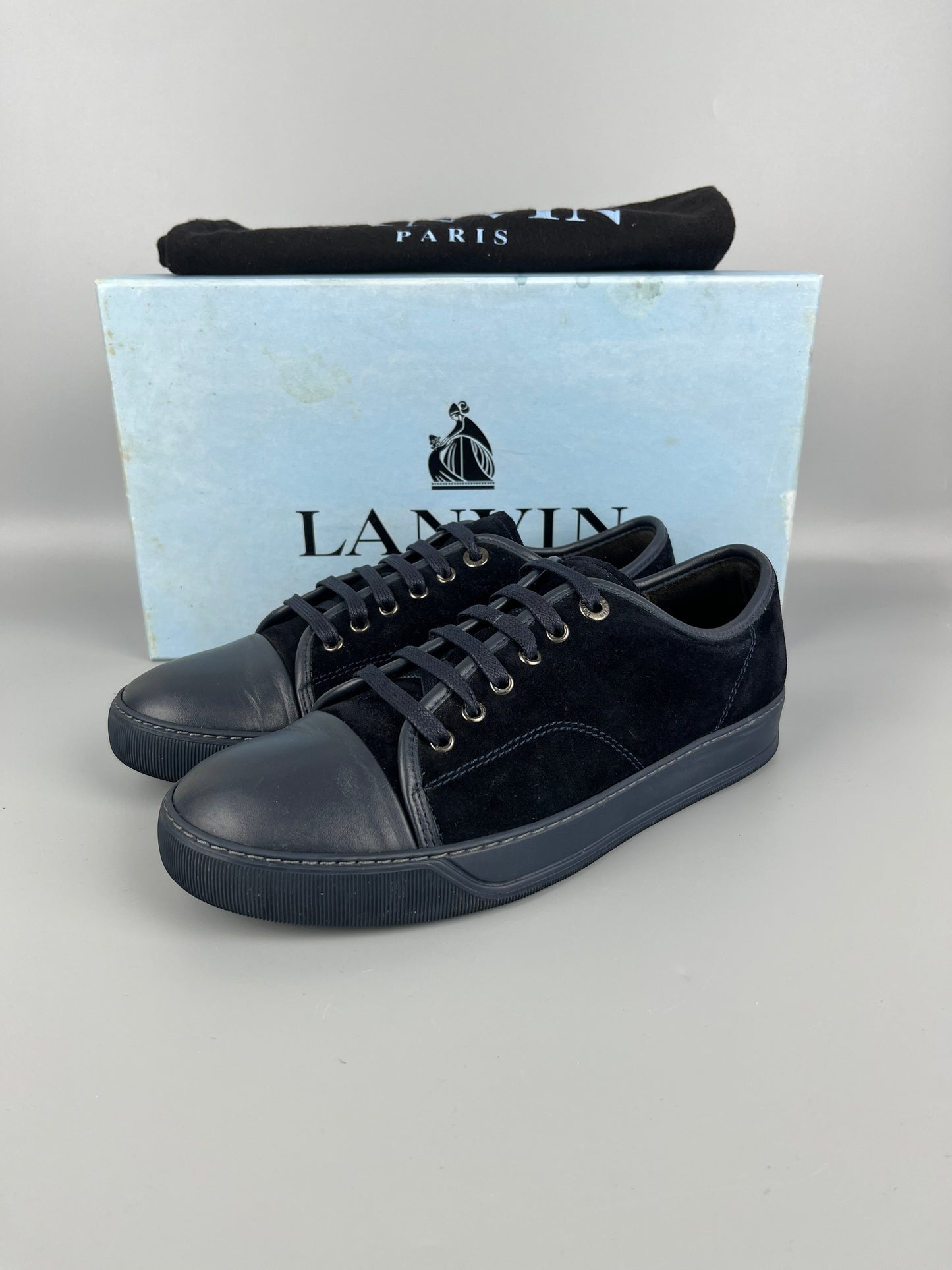 Lanvin Dbb1 Nappa Cap Toe Sneaker Navy | 41