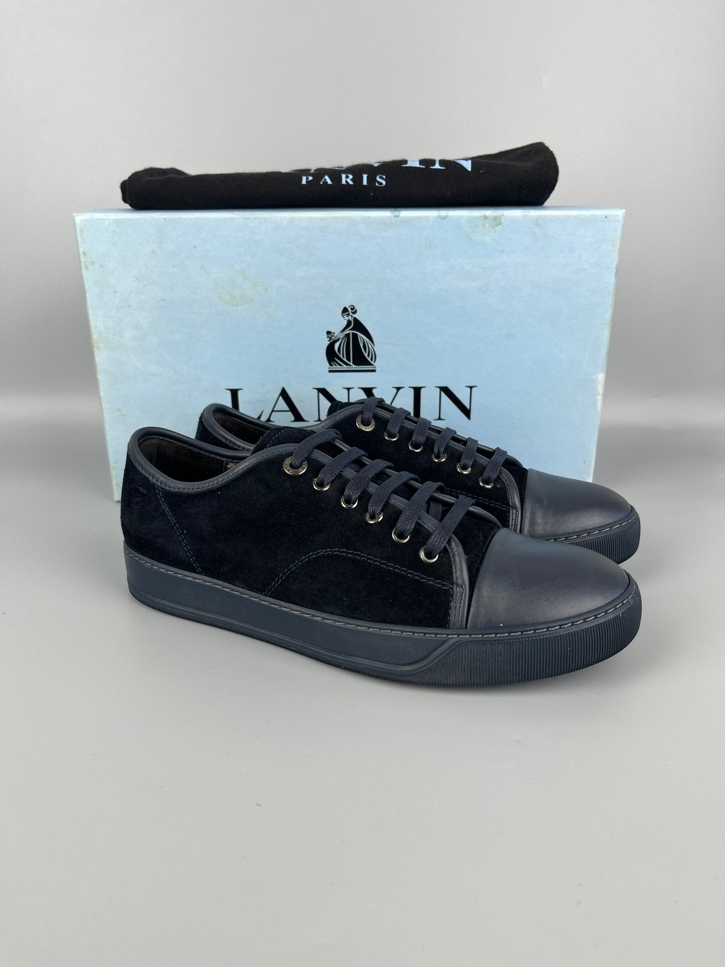 Lanvin Dbb1 Nappa Cap Toe Sneaker Navy | 41