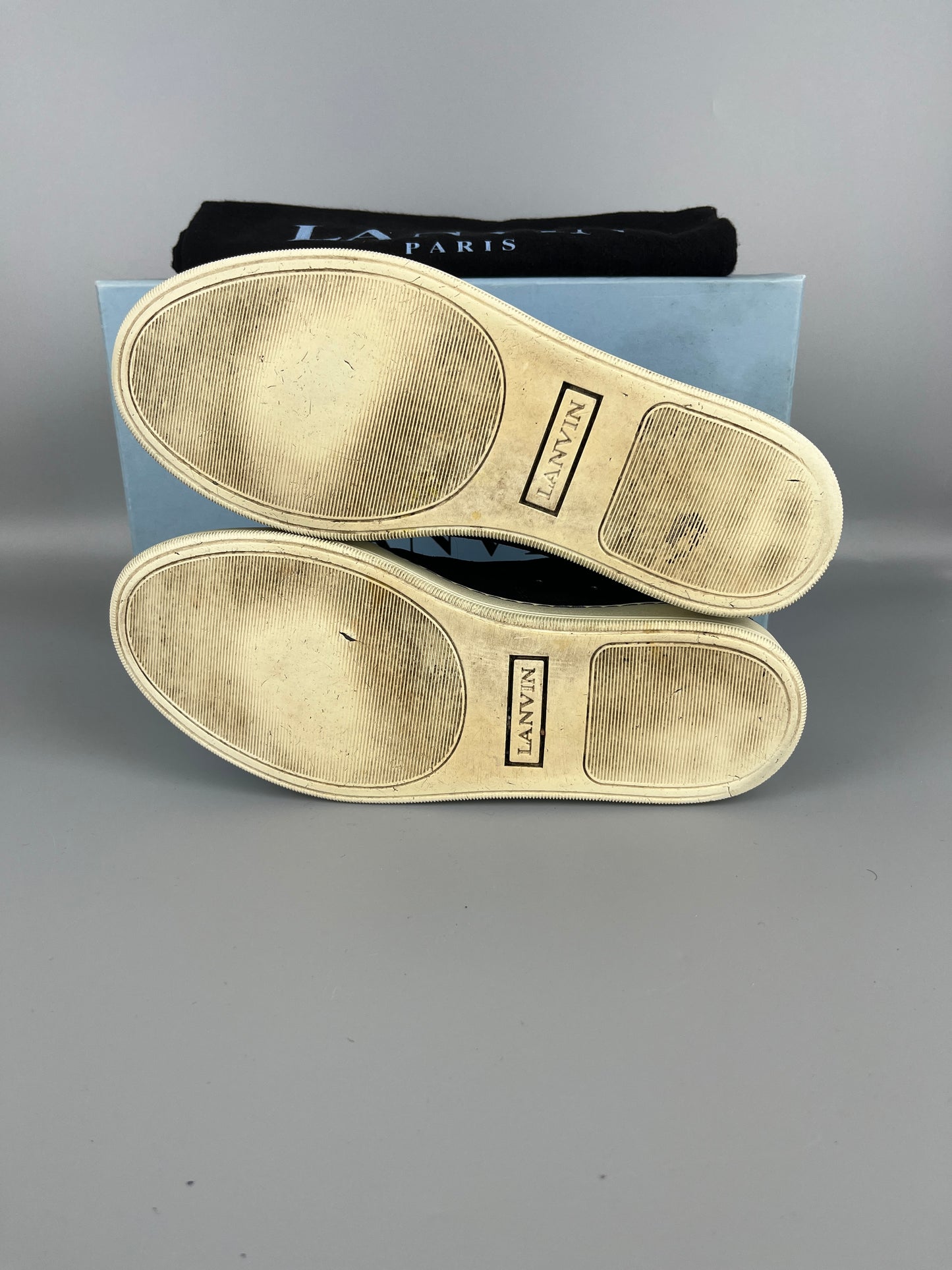 Lanvin Dbb1 Patent Cap Toe Sneaker Navy | 42