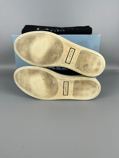 Lanvin Dbb1 Patent Cap Toe Sneaker Navy | 42