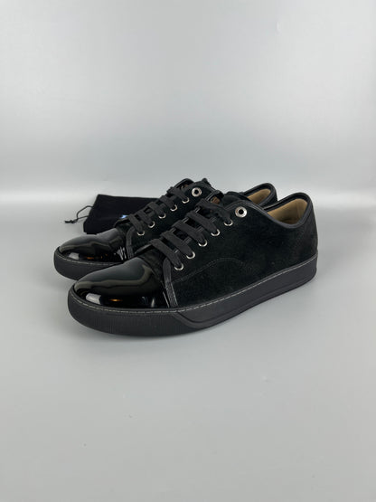 Lanvin Dbb1 Patent Cap Toe Sneaker Black | 44