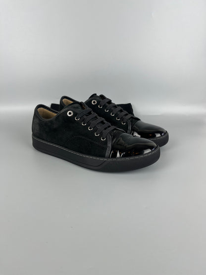 Lanvin Dbb1 Patent Cap Toe Sneaker Black | 44