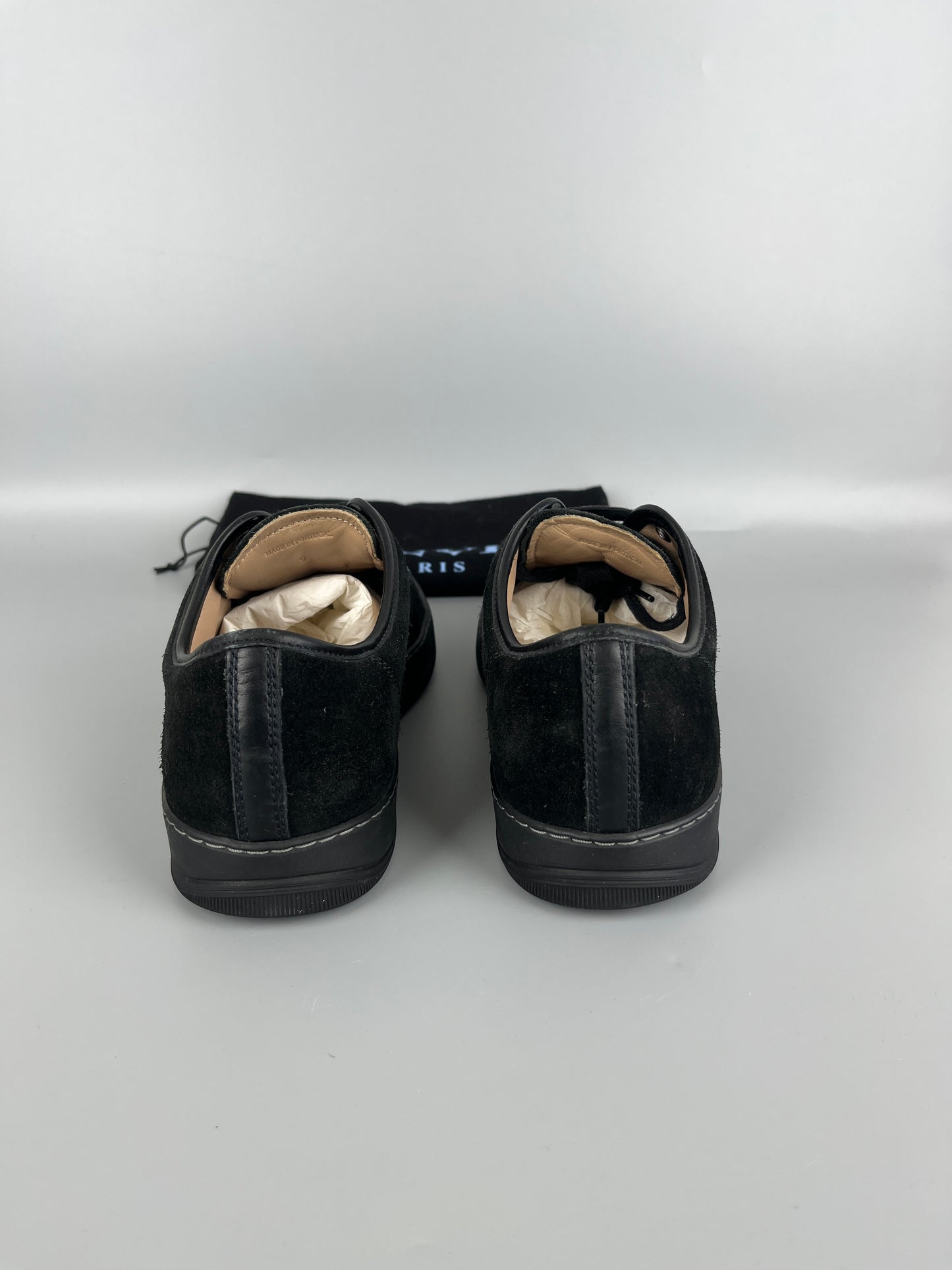 Lanvin Dbb1 Patent Cap Toe Sneaker Black | 44
