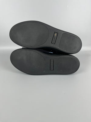 Lanvin Dbb1 Patent Cap Toe Sneaker Black | 44