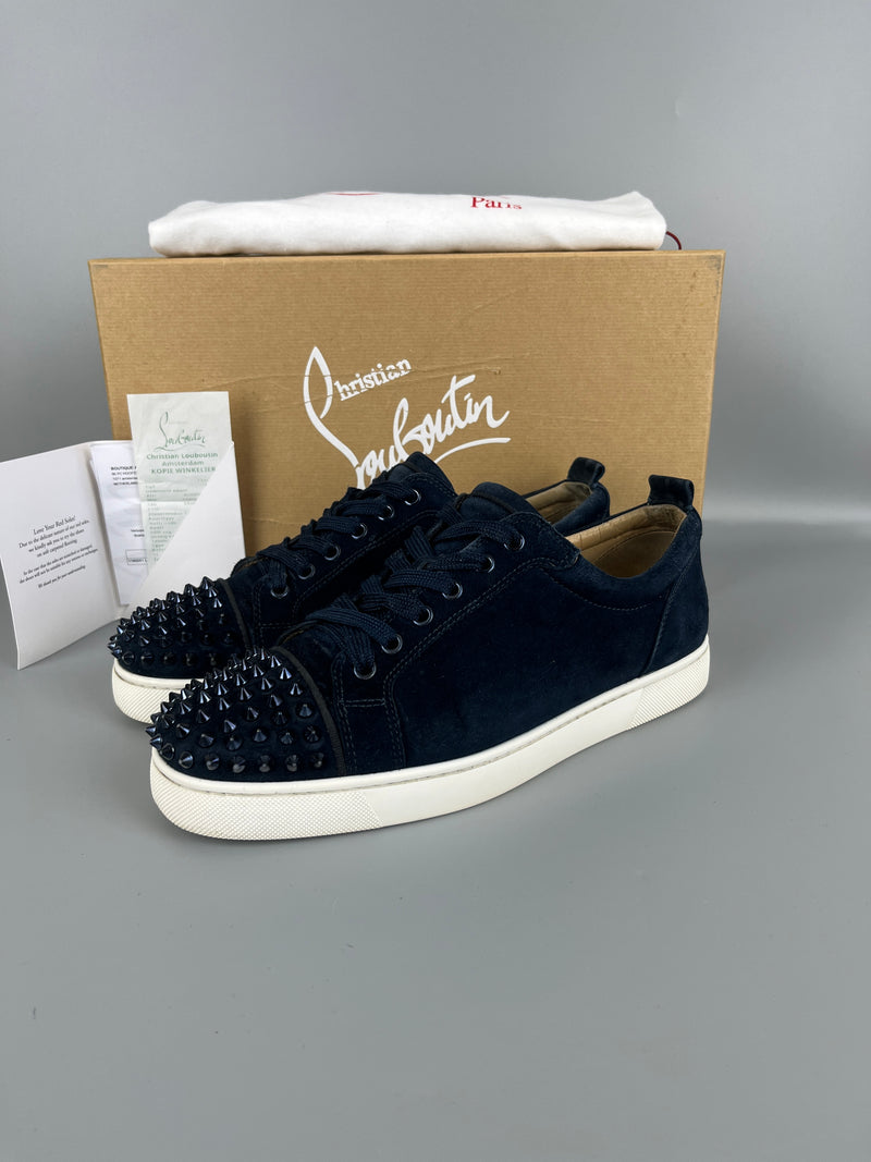 Christian Louboutin Louis Junior Spikes Sneaker Navy | 41.5