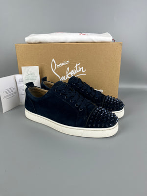 Christian Louboutin Louis Junior Spikes Sneaker Navy | 41.5