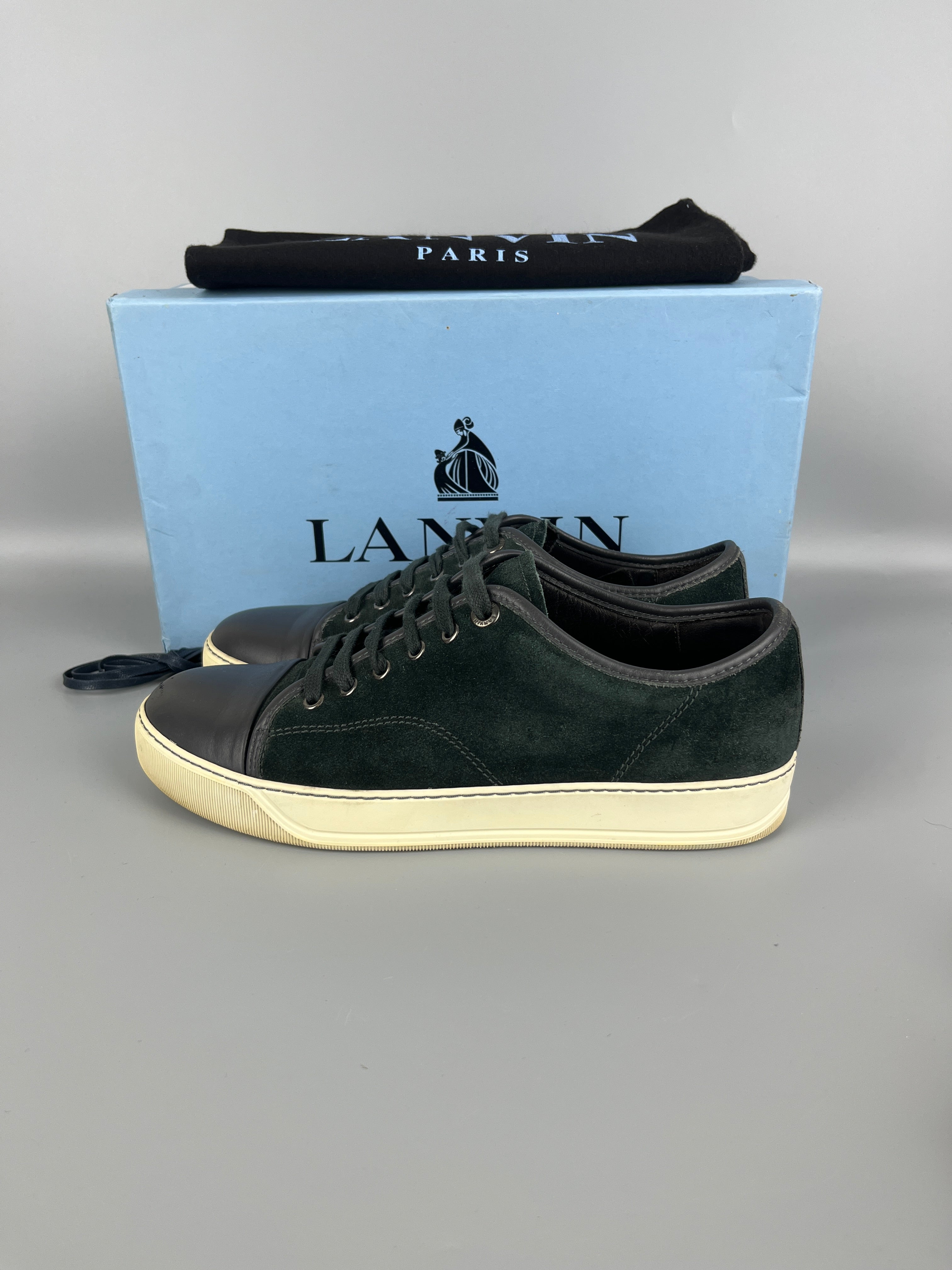 Lanvin Dbb1 Nappa Cap Toe Sneaker Elephant Grey | 41