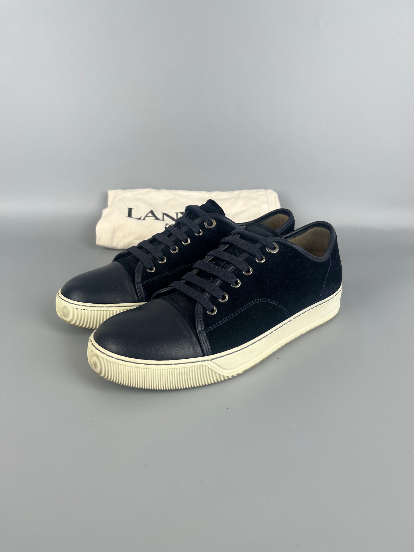 Lanvin Dbb1 Nappa Cap Toe Sneaker Navy | 41