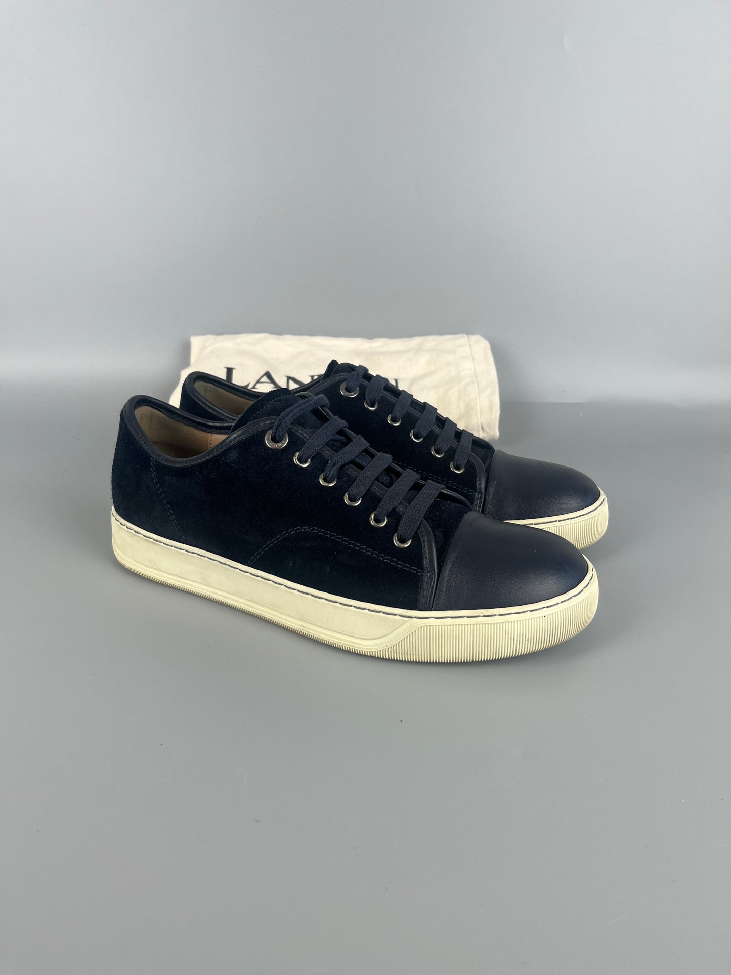 Lanvin Dbb1 Nappa Cap Toe Sneaker Navy | 41