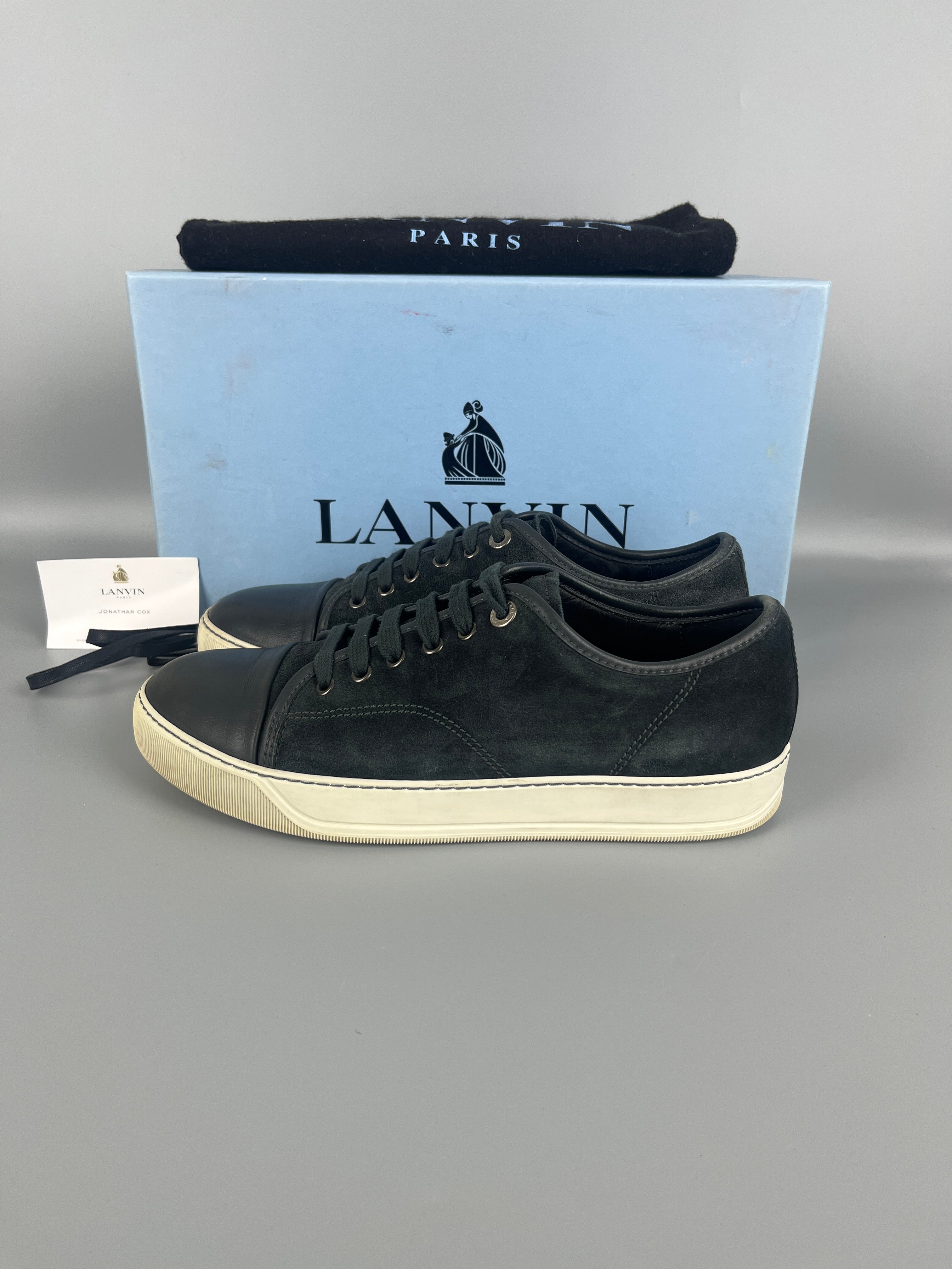 Lanvin Dbb1 Nappa Cap Toe Sneaker Elephant Grey | 41