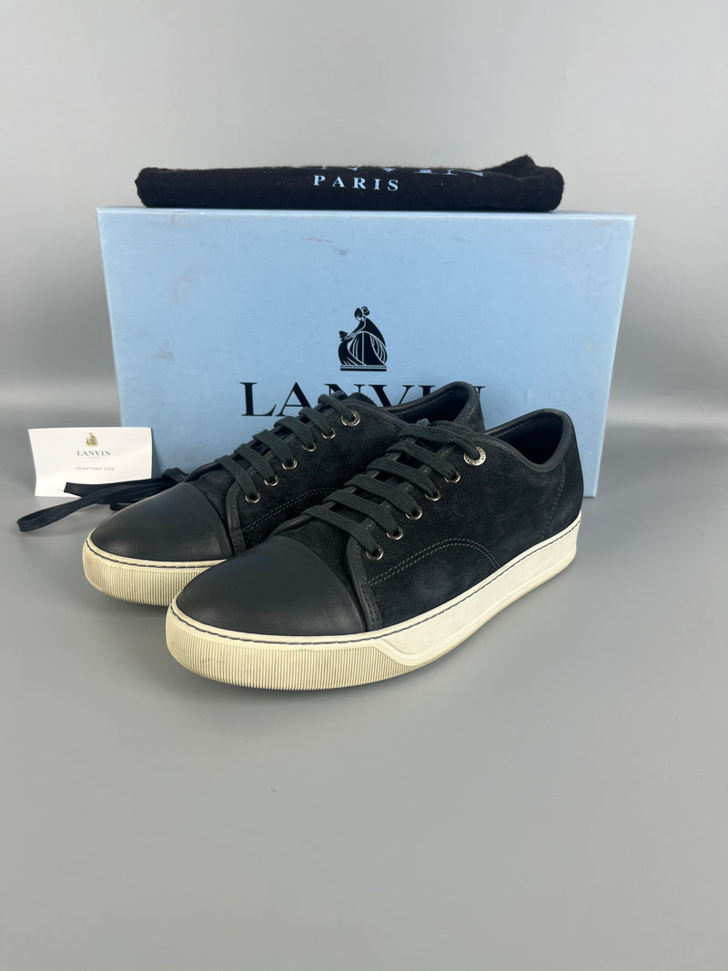 Lanvin Dbb1 Nappa Cap Toe Sneaker Elephant Grey | 41