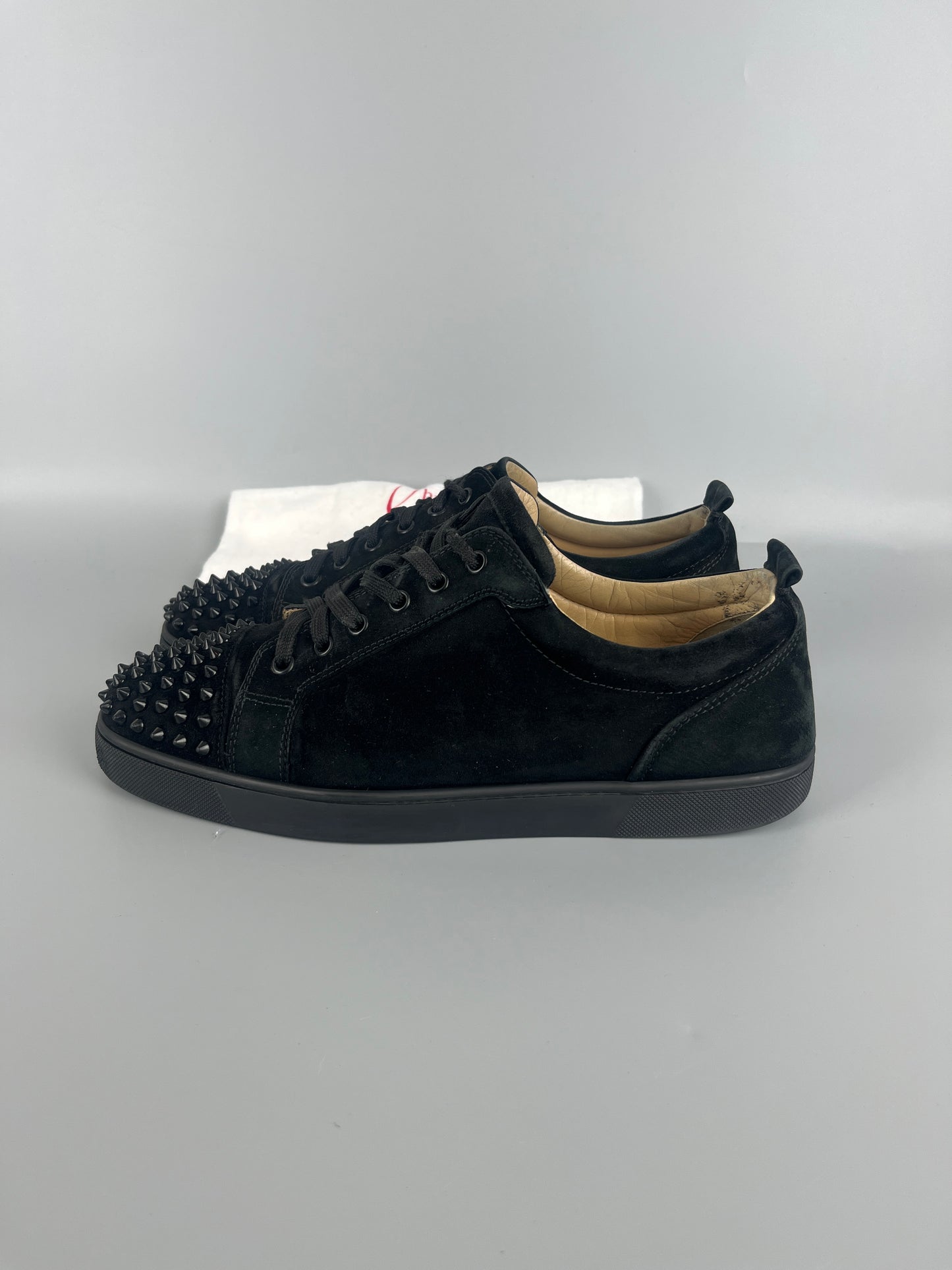 Christian Louboutin Louis Junior Spikes Sneaker Black | 44.5