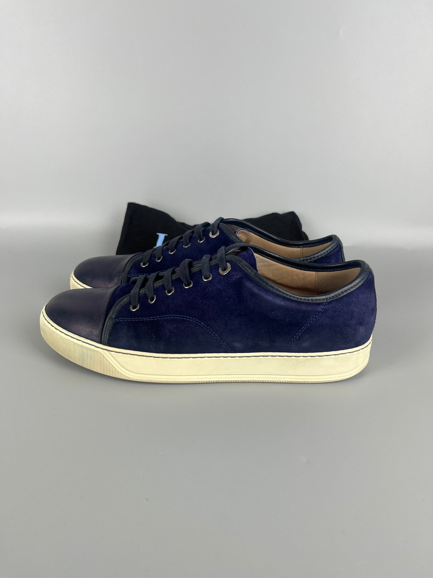 Lanvin Dbb1 Nappa Cap Toe Sneaker Blue | 45