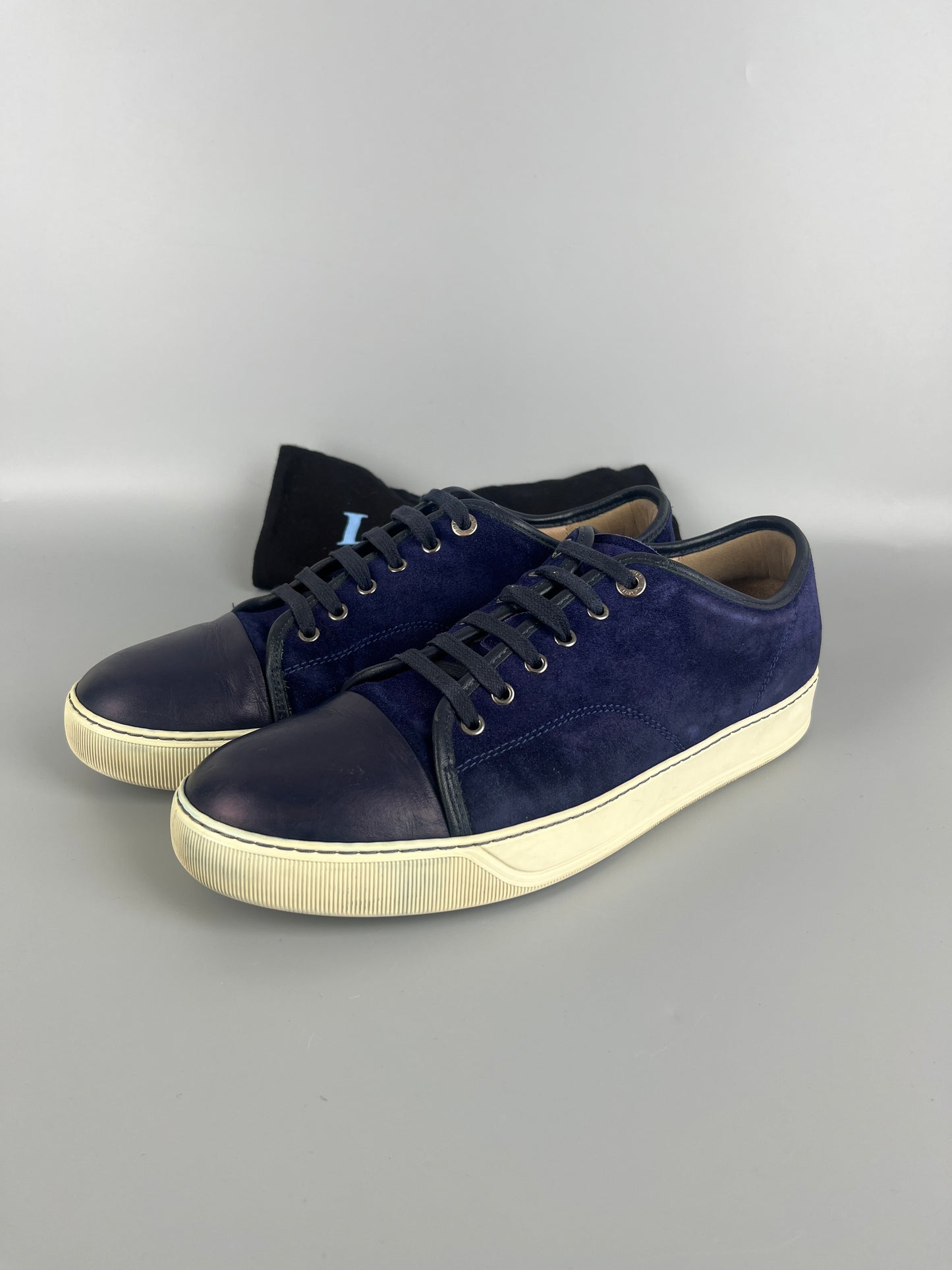 Lanvin Dbb1 Nappa Cap Toe Sneaker Blue | 45