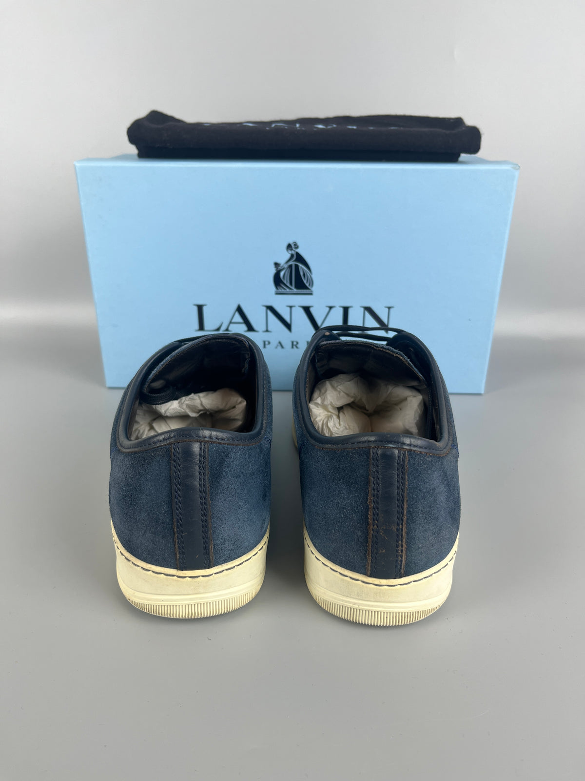 Lanvin Dbb1 Patent Cap Toe Sneaker Navy | 45