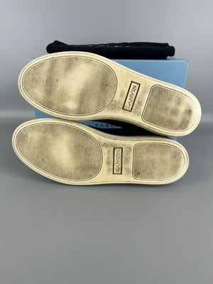 Lanvin Dbb1 Patent Cap Toe Sneaker Navy | 45