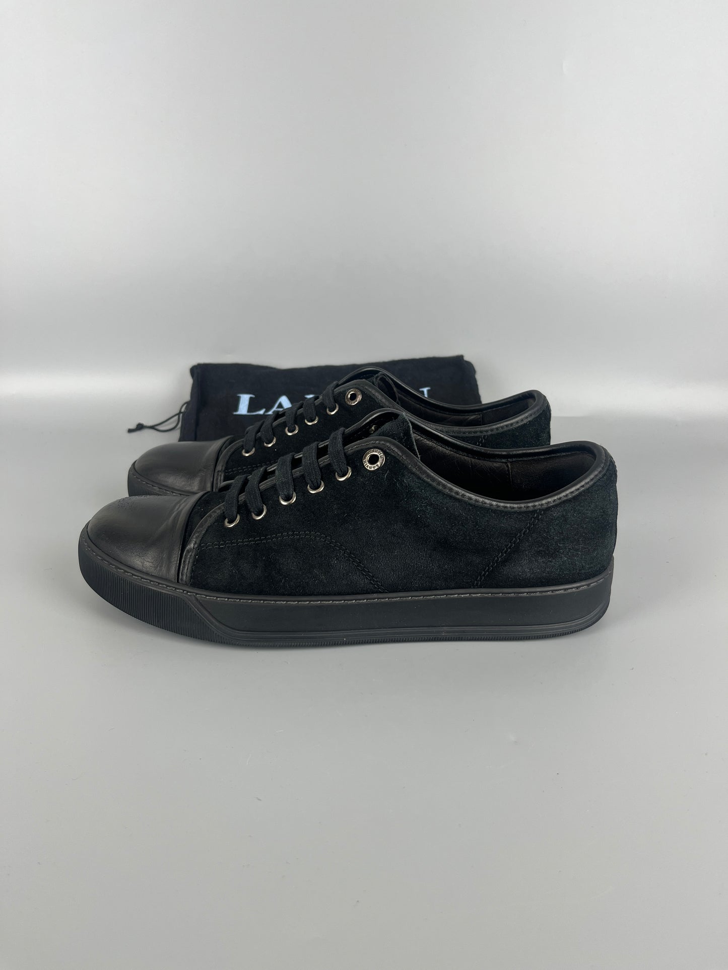 Lanvin Dbb1 Nappa Cap Toe Sneaker Black | 42