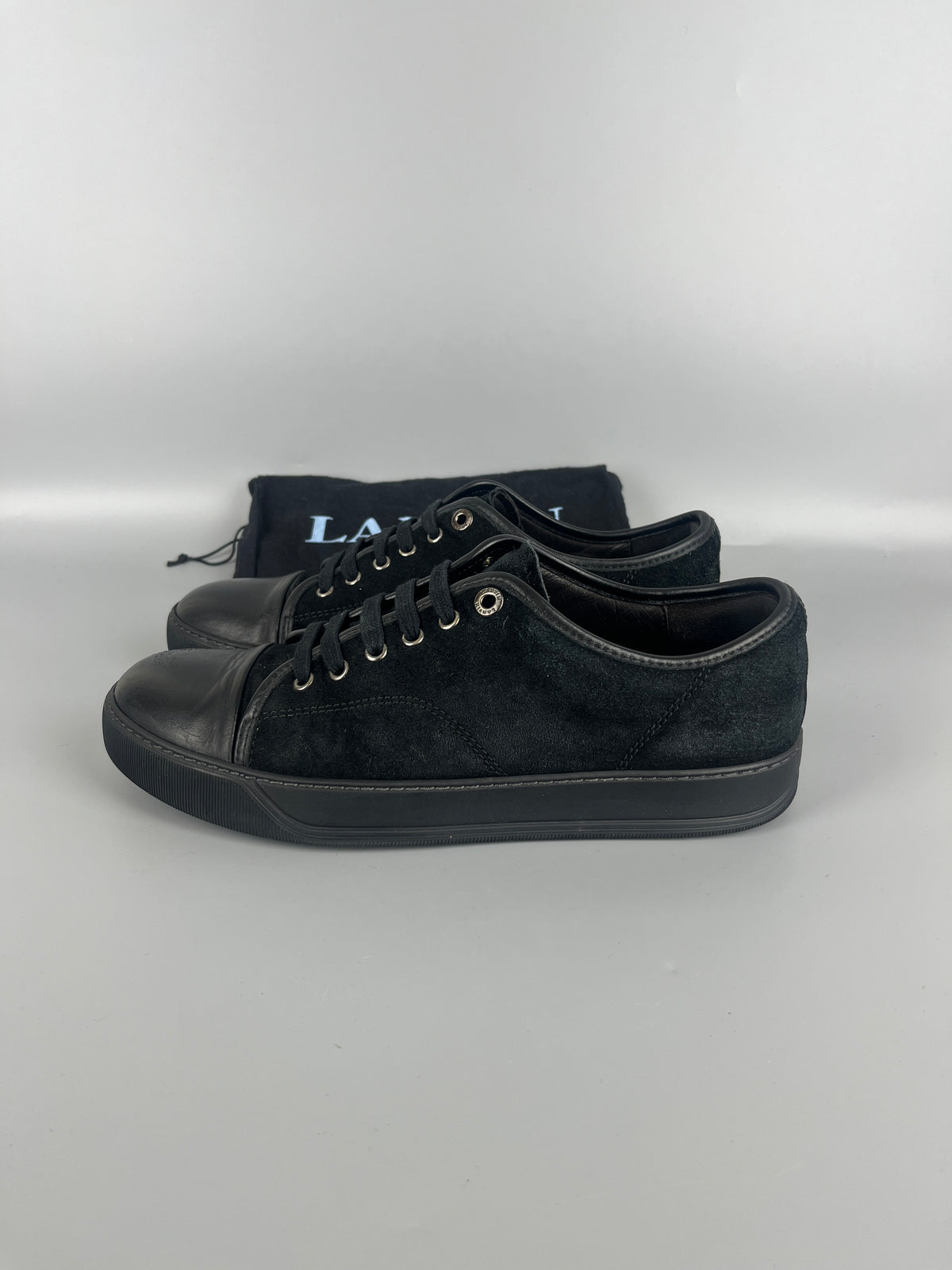 Lanvin Dbb1 Nappa Cap Toe Sneaker Black | 42