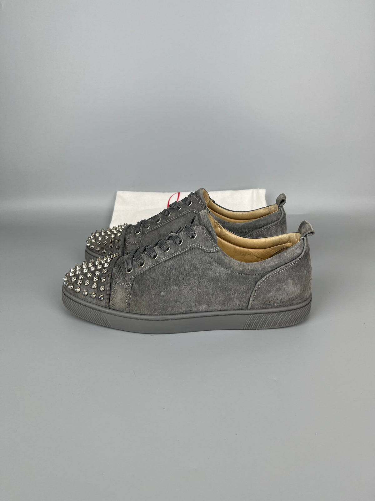 Christian Louboutin Louis Junior Spikes Sneaker Grey | 43.5