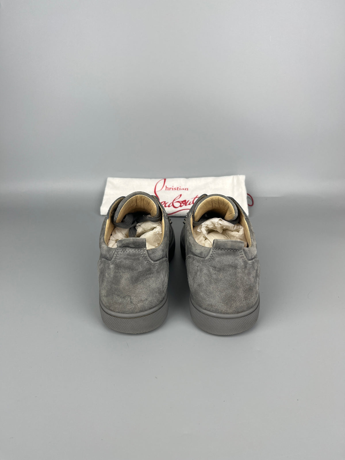 Christian Louboutin Louis Junior Spikes Sneaker Grey | 43.5