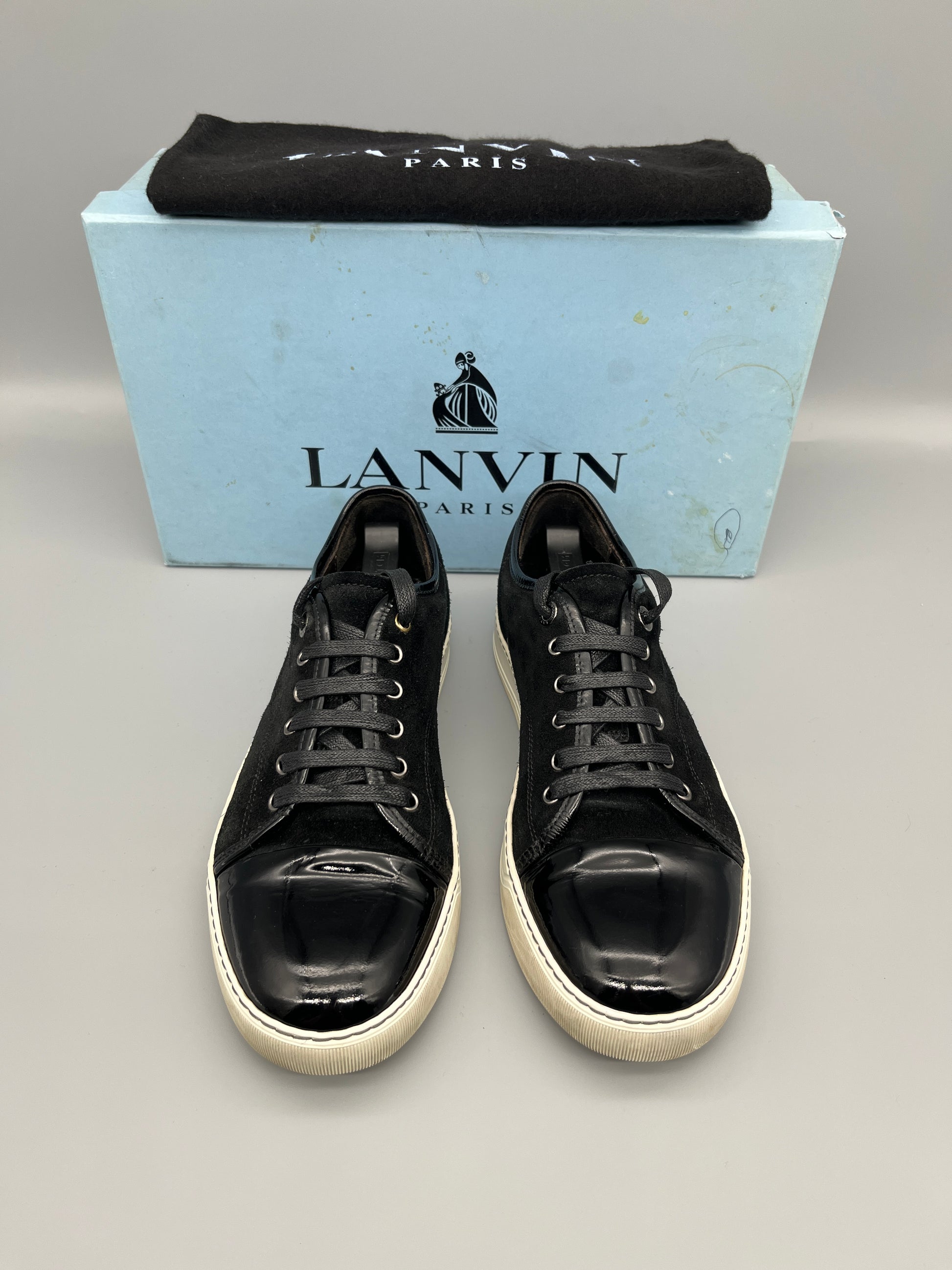 Herr | Sneakers | Lanvin | DBB1 Patent Cap Toe Sneaker Black