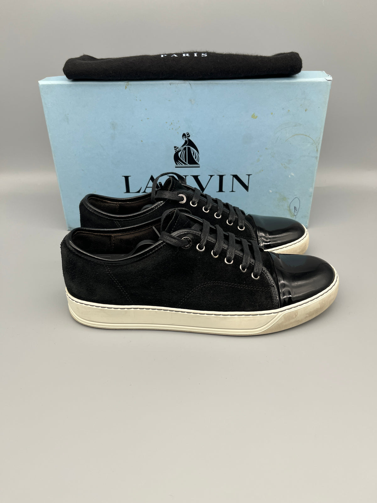 Herr | Sneakers | Lanvin | DBB1 Patent Cap Toe Sneaker Black